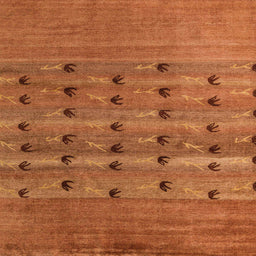 Square Machine Washable Abstract Red Rug, wshabs5579