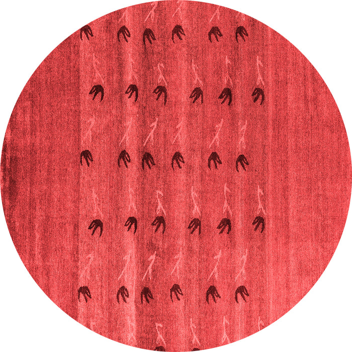Machine Washable Abstract Red Modern Rug, wshabs5579red