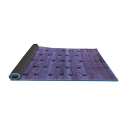Sideview of Abstract Blue Modern Rug, abs5579blu