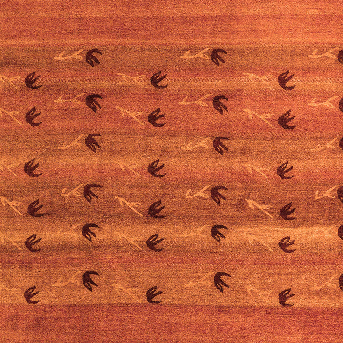 Machine Washable Abstract Orange Modern Area Rugs, wshabs5579org