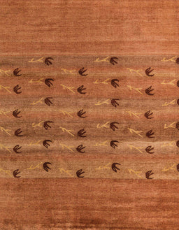 Machine Washable Abstract Red Rug, wshabs5579