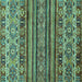 Square Abstract Turquoise Modern Rug, abs557turq