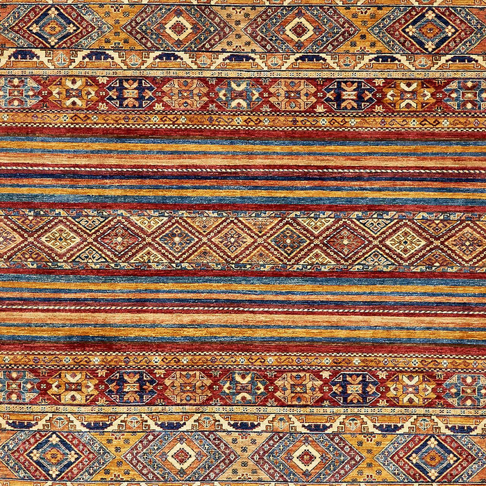 Abstract Saffron Red Modern Rug, abs557