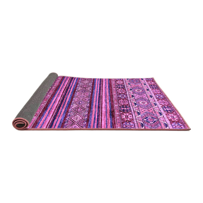 Sideview of Abstract Purple Modern Rug, abs557pur