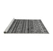 Sideview of Machine Washable Abstract Gray Modern Rug, wshabs557gry