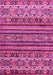 Machine Washable Abstract Pink Modern Rug, wshabs557pnk