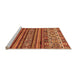 Sideview of Machine Washable Abstract Orange Modern Area Rugs, wshabs557org