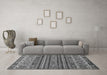 Machine Washable Abstract Gray Modern Rug in a Living Room,, wshabs557gry