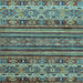 Square Abstract Light Blue Modern Rug, abs557lblu