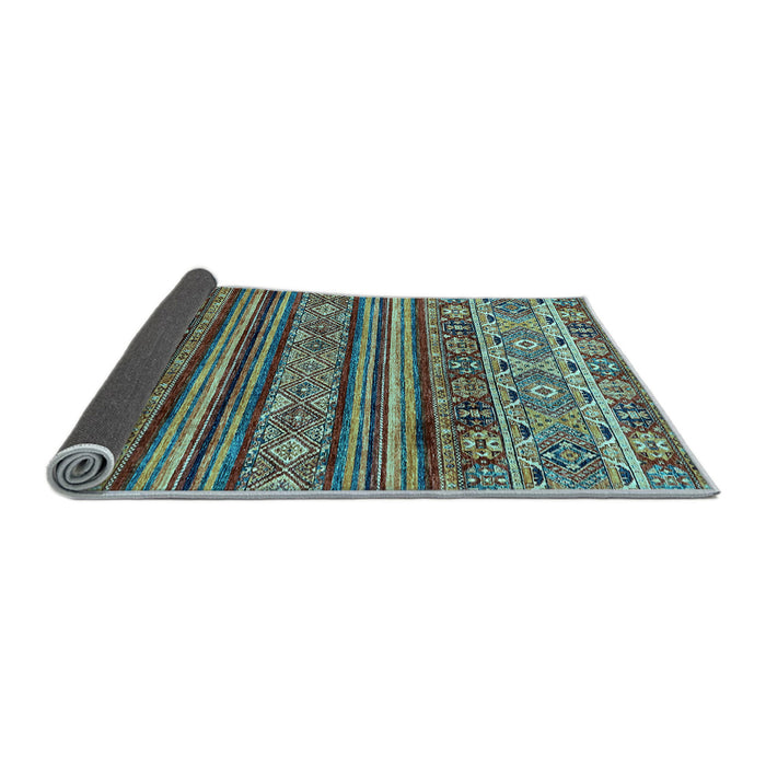 Sideview of Abstract Light Blue Modern Rug, abs557lblu