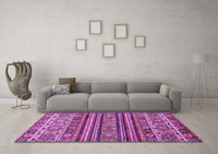 Machine Washable Abstract Purple Modern Rug, wshabs557pur