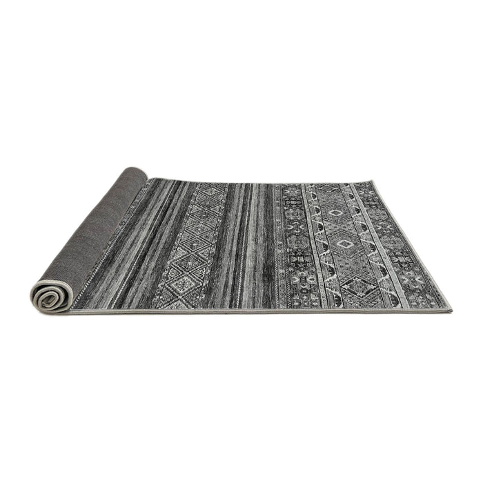 Sideview of Abstract Gray Modern Rug, abs557gry