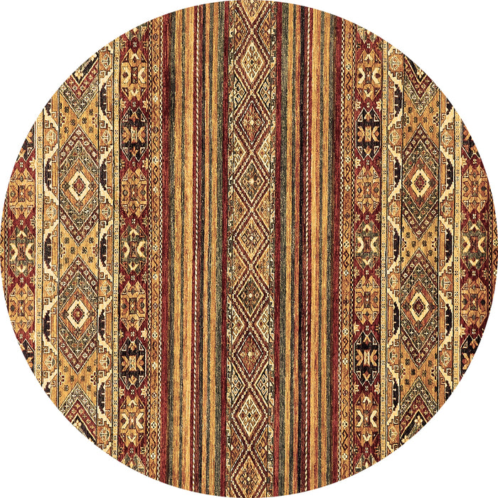 Round Machine Washable Abstract Brown Modern Rug, wshabs557brn