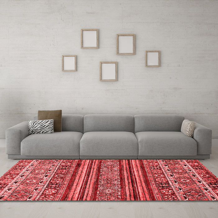 Modern Red Washable Rugs