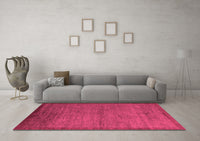 Machine Washable Abstract Pink Modern Rug, wshabs5580pnk