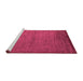 Sideview of Machine Washable Abstract Pink Modern Rug, wshabs5580pnk