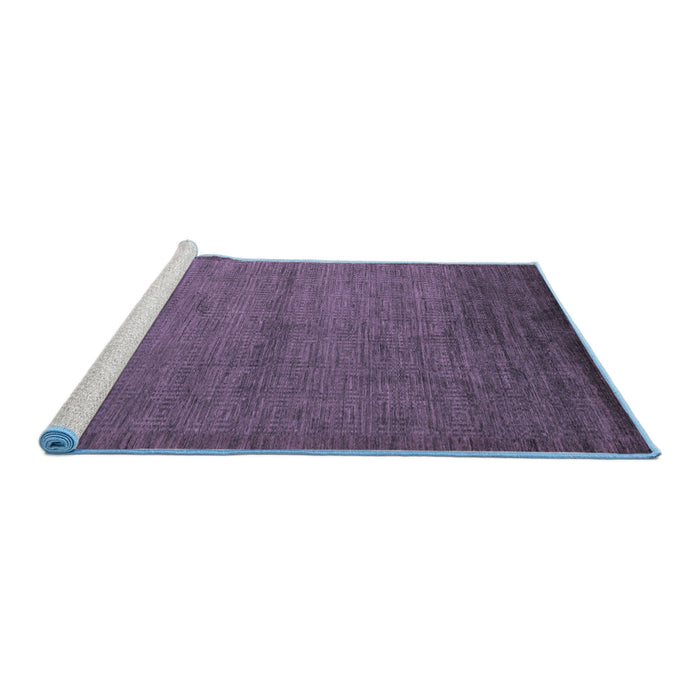 Sideview of Machine Washable Abstract Blue Modern Rug, wshabs5580blu