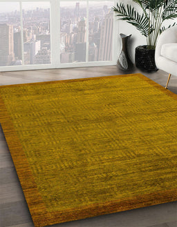 Abstract Sedona Brown Modern Rug in Family Room, abs5580