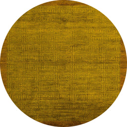 Round Abstract Sedona Brown Modern Rug, abs5580