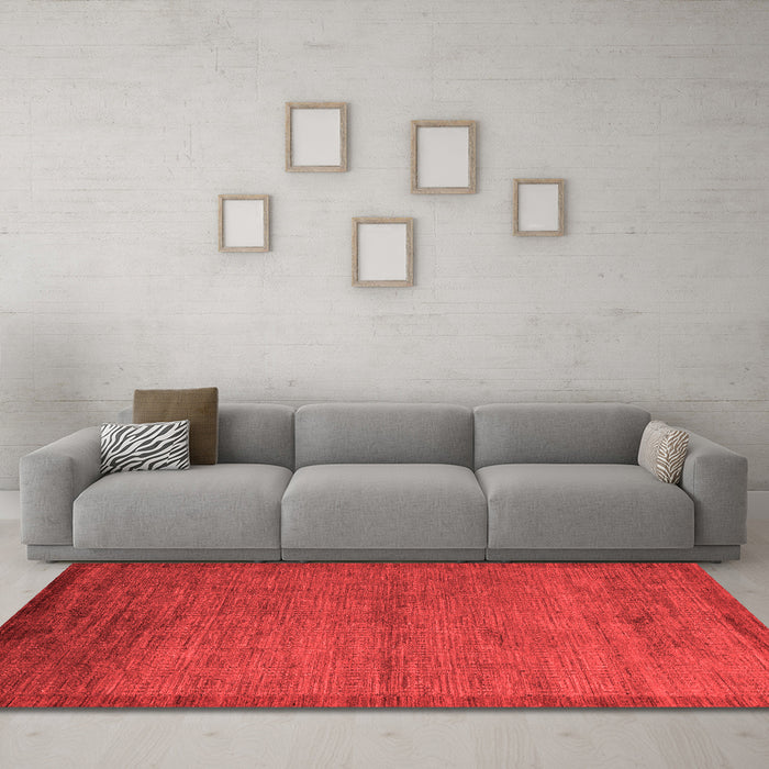 Modern Red Washable Rugs