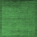 Square Abstract Emerald Green Modern Rug, abs5580emgrn