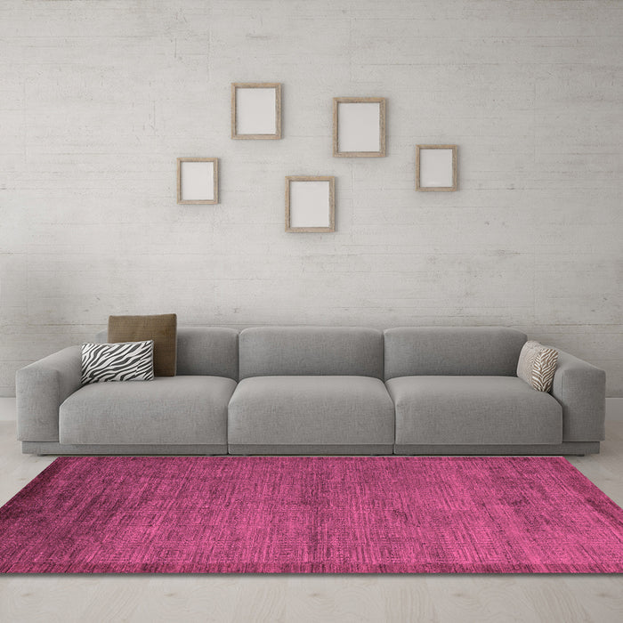 Machine Washable Abstract Purple Modern Area Rugs in a Living Room, wshabs5580pur