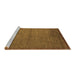 Sideview of Machine Washable Abstract Brown Modern Rug, wshabs5580brn