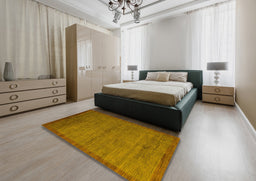 Abstract Sedona Brown Modern Rug in a Bedroom, abs5580