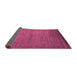 Sideview of Abstract Purple Modern Rug, abs5580pur