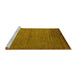 Sideview of Machine Washable Abstract Yellow Modern Rug, wshabs5580yw