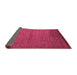 Sideview of Abstract Pink Modern Rug, abs5580pnk