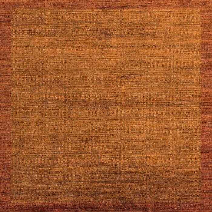 Square Abstract Orange Modern Rug, abs5580org