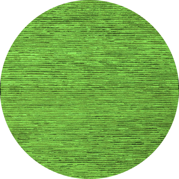 Round Machine Washable Abstract Green Modern Area Rugs, wshabs5581grn