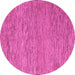 Round Machine Washable Abstract Pink Modern Rug, wshabs5581pnk