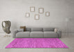 Machine Washable Abstract Purple Modern Area Rugs in a Living Room, wshabs5581pur