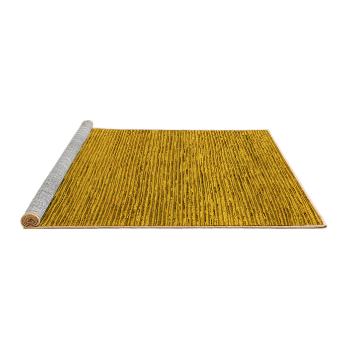 Sideview of Machine Washable Abstract Yellow Modern Rug, wshabs5581yw