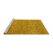 Sideview of Machine Washable Abstract Yellow Modern Rug, wshabs5581yw