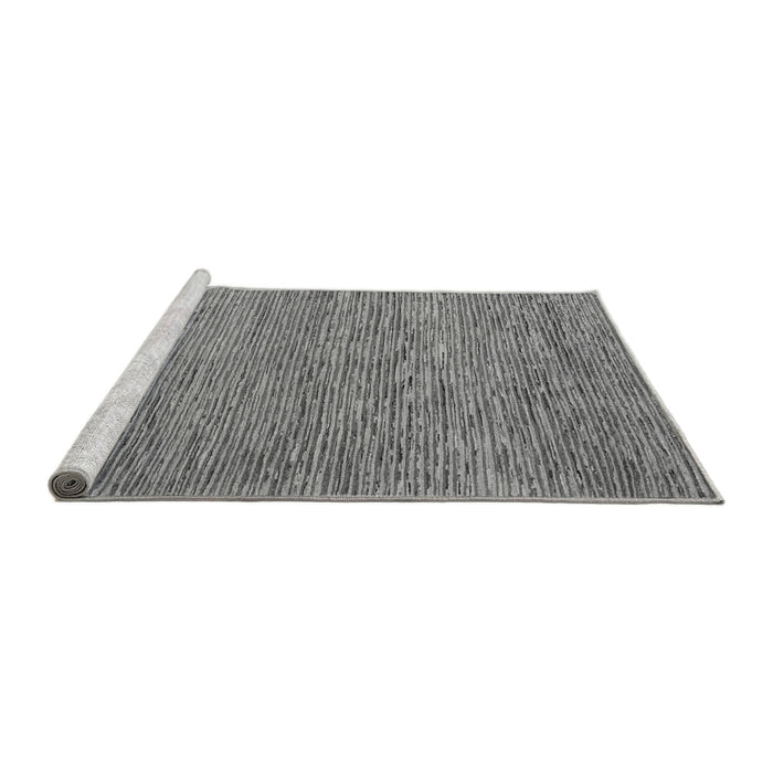 Sideview of Machine Washable Abstract Gray Modern Rug, wshabs5581gry