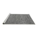 Sideview of Machine Washable Abstract Gray Modern Rug, wshabs5581gry