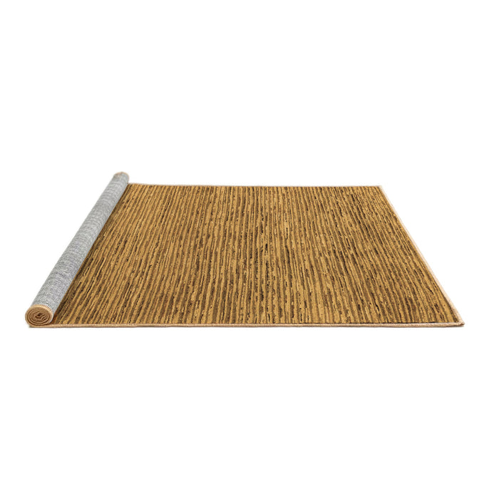 Sideview of Machine Washable Abstract Brown Modern Rug, wshabs5581brn