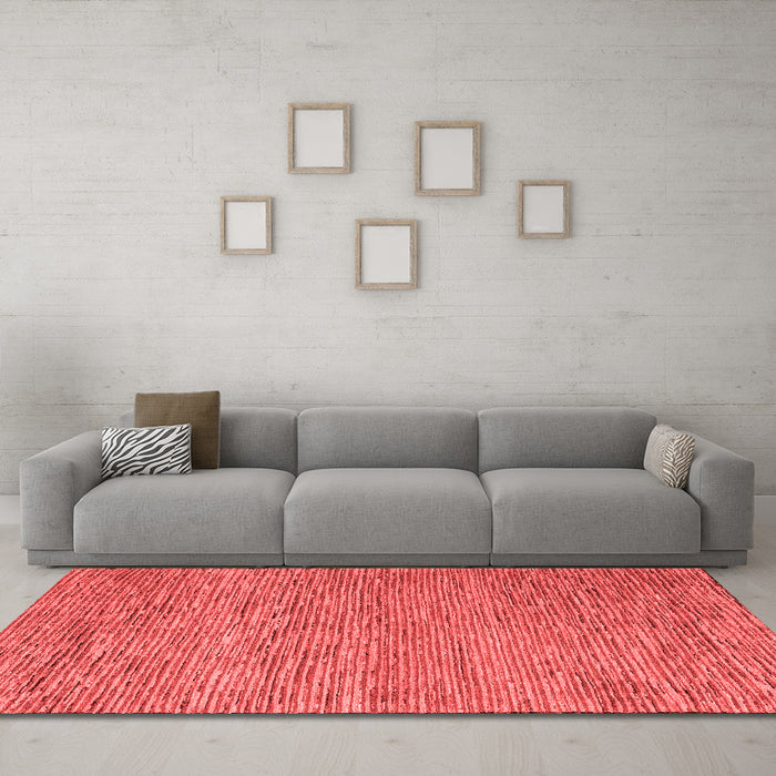 Modern Red Washable Rugs