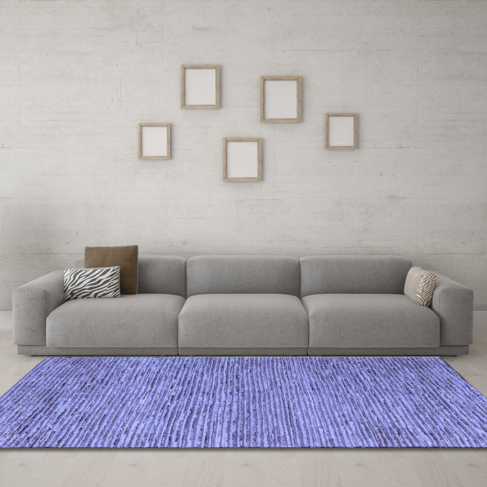 Machine Washable Abstract Blue Modern Rug in a Living Room, wshabs5581blu