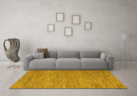 Machine Washable Abstract Yellow Modern Rug, wshabs5581yw