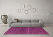 Machine Washable Abstract Pink Modern Rug in a Living Room, wshabs5582pnk