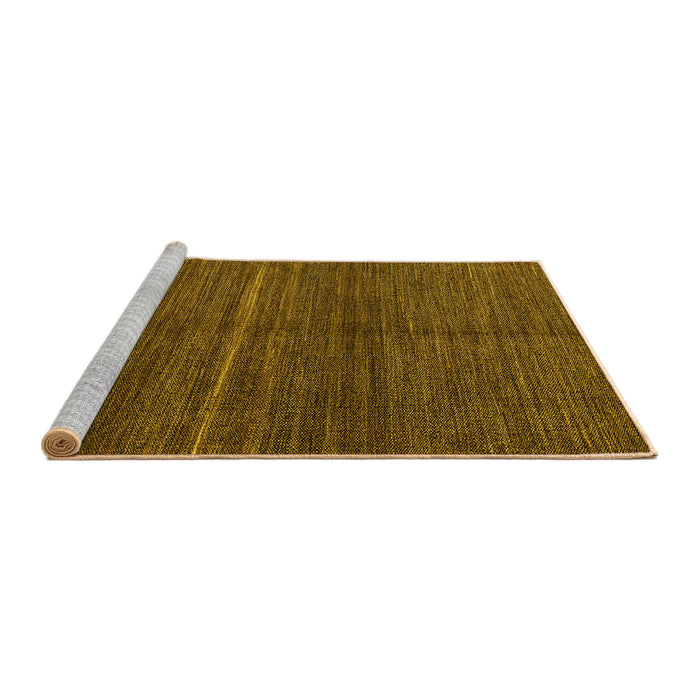 Sideview of Machine Washable Abstract Yellow Modern Rug, wshabs5582yw