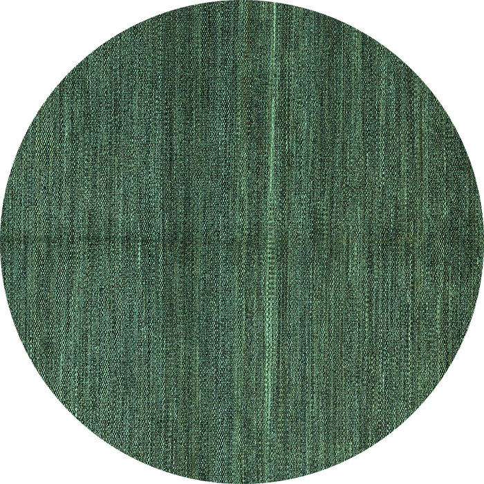 Round Abstract Turquoise Modern Rug, abs5582turq
