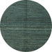 Round Machine Washable Abstract Light Blue Modern Rug, wshabs5582lblu