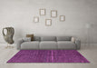 Machine Washable Abstract Purple Modern Area Rugs in a Living Room, wshabs5582pur