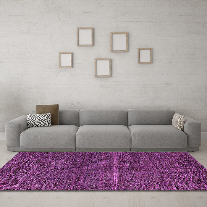 Machine Washable Abstract Purple Modern Area Rugs in a Living Room, wshabs5582pur