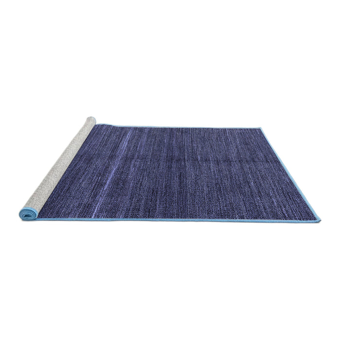 Sideview of Machine Washable Abstract Blue Modern Rug, wshabs5582blu